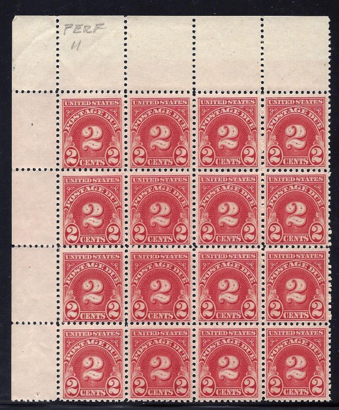 J71 Mint,OG,NH... Block of 16... SCV $136.00