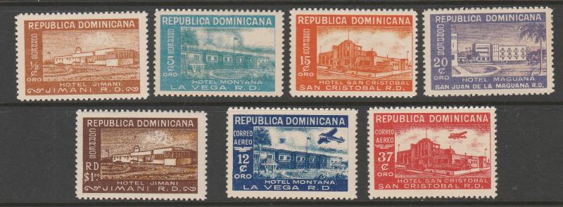 DOMINICAN REPUBLIC #437//43 C75-6 MINT HINGED