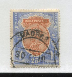 India KGV 1911 25 rupees used