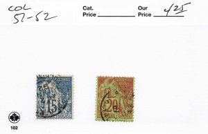 French Colonies  51-52   USED