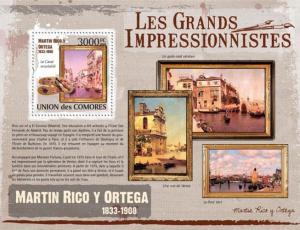 COMORES 2009 SHEET MARTIN RICO Y ORTEGA IMPRESSIONISTS ART PAINTINGS cm9321b