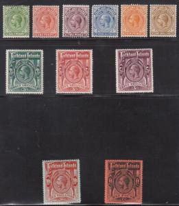 Falkland Islands #30 - #41 VF Mint Set