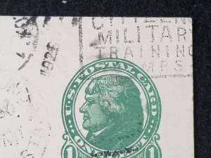 UX27. Jefferson, 1 cent, US Postal Cards.  Cancelled.VF cond.