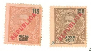 Mozambique #215-216  Single