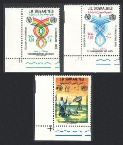 Somalia World Telecommunications Day 3v Bottom Left Corners SG#662-664