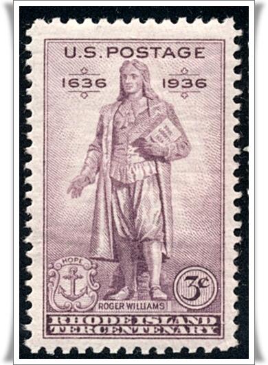 SC#777 3¢ Rhode Island Tercentenary Single (1936) MNH