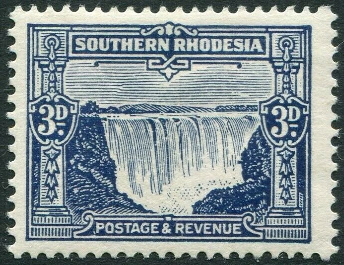 SOUTHERN RHODESIA-1931-37 3d Deep Ultramarine Sg 18 MOUNTED MINT V35948