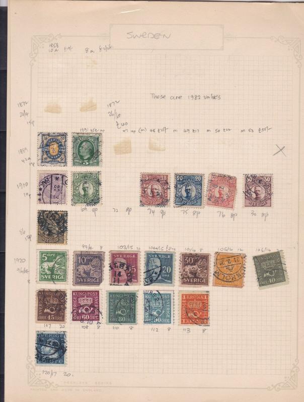 sweden stamps page ref 17421