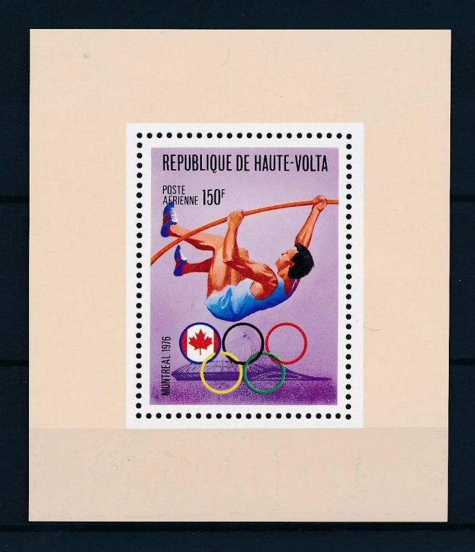 [55717] Burkina Faso 1976 Olympic games Montreal Athletics Pole Vault MNH Sheet