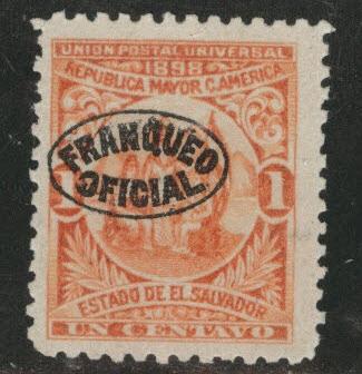 El Salvador Scott o129r MNG 1898 official Reprint