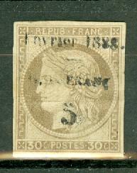 French Guiana 10 unused no gum CV $155