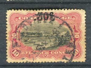 BELGIAN CONGO; 1920s early pictorial surcharged issue used 30c. value