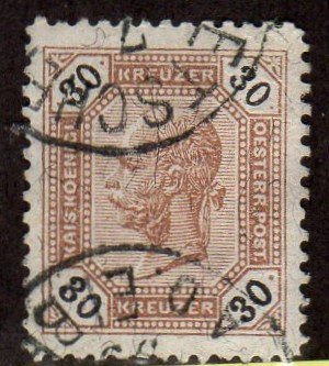 Austria, Sc 68, Used, Tetschen (Děčín) Bohemia, Czech. cancel