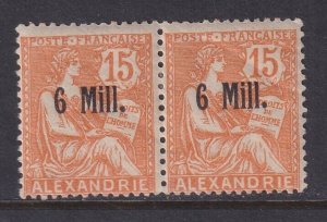 Alexandria (French Offices), Scott 36 (Yvert 40), MLH pair