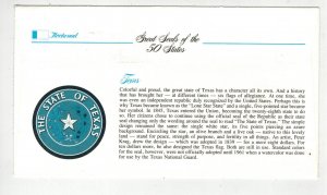 STATE OF TEXAS GREAT SEAL HISTORIC COVER & 1945 TEXAS STAMP #938