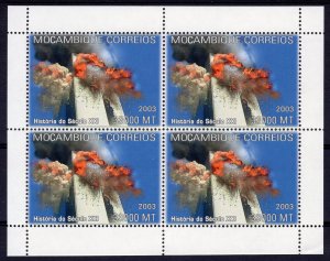 Mozambique 2003 The Twin Towers 9.11.2001 Shlt(4) MNH  History of XXI C