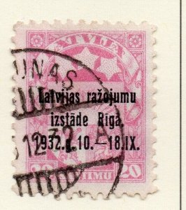 Latvia 1932 Early Issue Fine Used 20s. Optd Postmark NW-91978