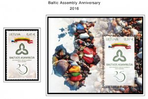 COLOR PRINTED LITHUANIA 1990-2019 STAMP ALBUM PAGES (103 illustrated pages)