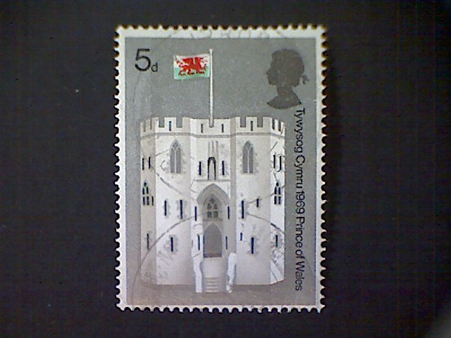Great Britain, Scott #595, used (o), 1969, King's Gate, 5d