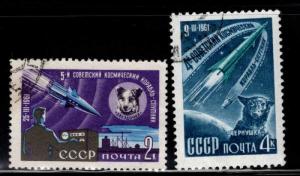 Russia Scott 2491-2492 Used CTO space dog  Astronaut set