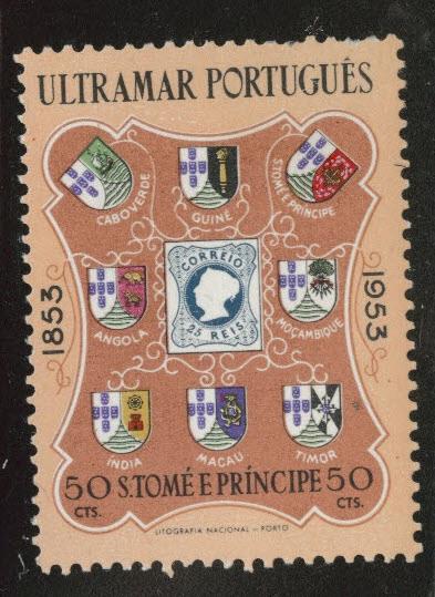 St. Thomas & Prince Islands  Scott 366 MH* stamp on stamp