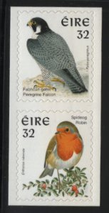 Ireland 1997 MNH Sc 1054a 32p Peregrine falcon, Robin Perf 9 x 9.5 Pair