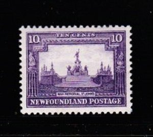 Scott Newfoundland Treasure Album# 179 10c War Memorial Mint Hinged-