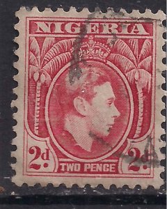 Nigeria 1938 - 51 KGV1 2d Rose Red used SG 52a ( E533 )