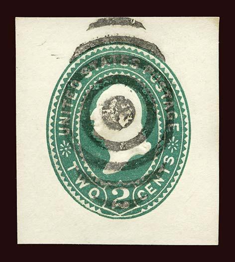 U311 cut square UPSS Die 88, white paper, ellipse target style cancel SOTN
