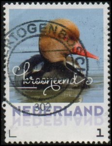 Netherlands Col: NL 2017-002/7 - Used - 1 Red-crested Pochard (2017)