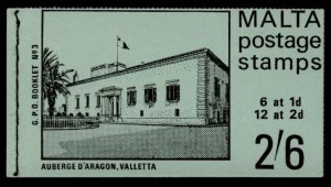 Malta 313a,5b Booklet SB3 MNH Cippus, Phoenician & Greek inscriptions, Lamp