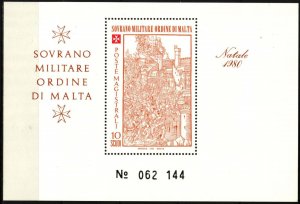 Order of Malta 1980 Christmas S/S MNH