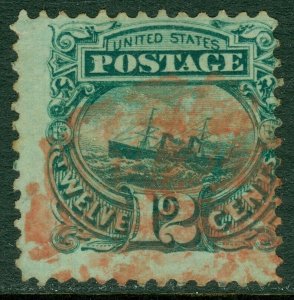 EDW1949SELL : USA 1869 Scott #117 Used. Red cancel. Catalog $270.00.