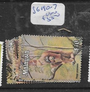 MALAYSIA  (PP0907B)  ANIMALS DEFINITIVES SG 190-7   VFU