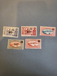 Stamps Guadeloupe Scott #159-63 h