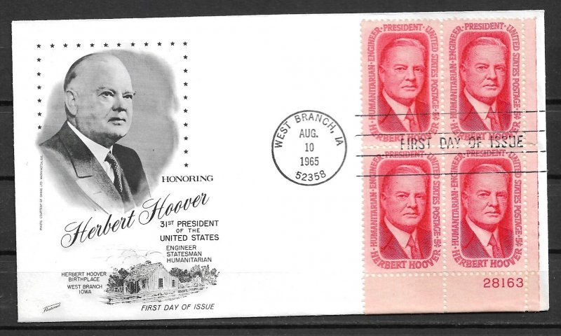 1965 Sc1269 Herbert Hoover PB4 FDC