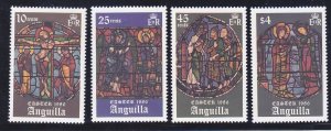 Anguilla 664-67 MNH 1986 Easter Stained Glass Windows Full set Very fine