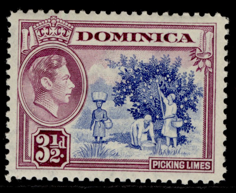 DOMINICA GVI SG104a, 3½d ultramarine & purple, LH MINT. 