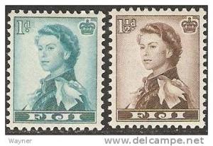 Fiji 1954 low values Scott numbers 147, 148, 149 MNH