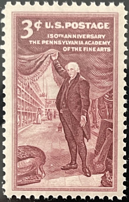 Scott #1064 1955 3¢ Pennsylvania Academy MNH OG VF/XF