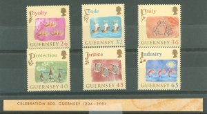 Guernsey #838-843/843a  Single (Complete Set)