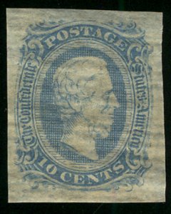 MALACK #CONFEDERATE 11 SUPERB mint hinged, four nice margins,  normal dry gum...