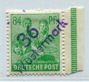 GERMANY SOVIET ZONE HOP BEZIRKSHANDSTEMPEL BEZIRK 36 RARE 84pf 181 VII MH 168