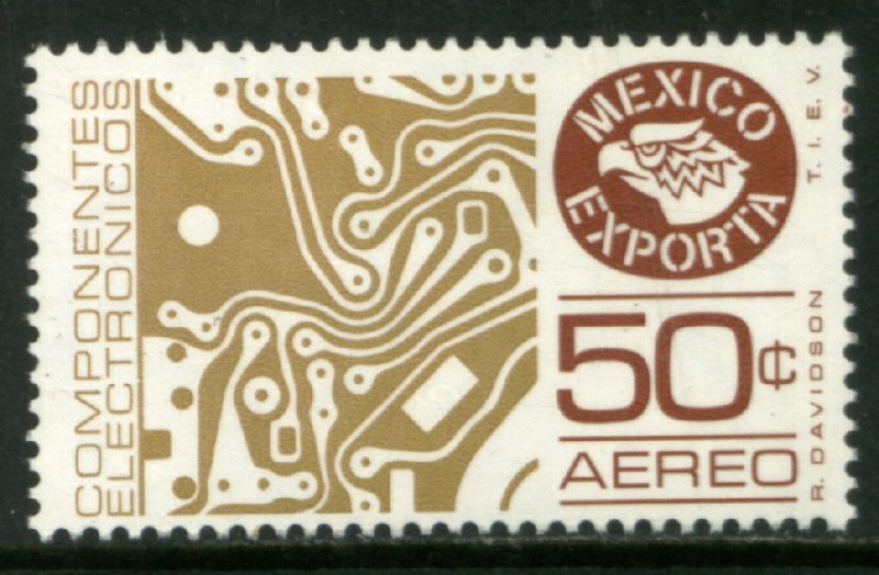 MEXICO Exporta C594, 50¢ ELECTRONICS, Wmkd Fosfo Paper 2 MINT, NH. VF.