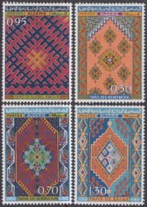 ALGERIA Sc# 393-6 CPL MNH SET of 4 VARIOUS DECORATIVE RUGS