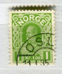 NORWAY; 1910 early Haakon issue used Shade of 1K. value