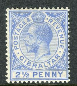 GIBRALTAR; 1921-27 early GV issue fine Mint hinged Shade of 2.5d. value
