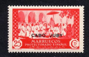 Cape Juby 1935 25c crimson Overprint, Scott 57 MH, value = $100.00