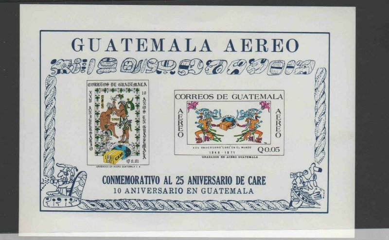 GUATEMALA #C459a  1971 25TH ANNIV. OF CARE MINT  VF NH  O.G S/S