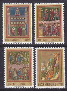 Luxembourg 495-98 MNH 1971 Monks in Abby Workshop Full Set of 4 Very Fine